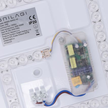 Brilagi - Plafonnier LED dimmable MATTEO LED/48W/230V 3000-6500K Ø 41 cm vert + télécommande