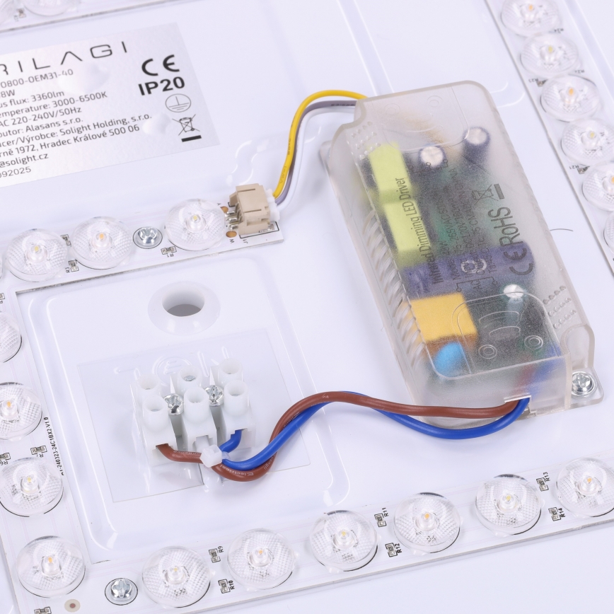 Brilagi - Plafonnier LED dimmable MATTEO LED/48W/230V 3000-6500K Ø 41 cm rouge + télécommande
