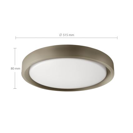 Brilagi - Plafonnier LED dimmable MATTEO LED/60W/230V 3000-6500K Ø 51,5 cm taupe + télécommande