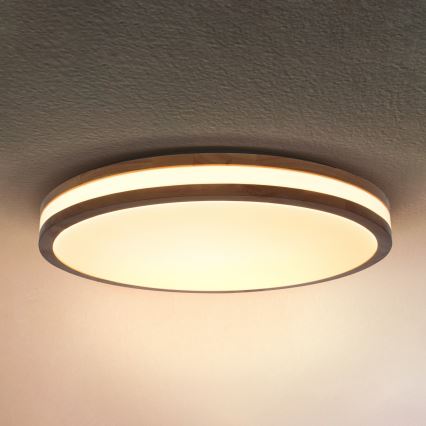 Brilagi - Plafonnier LED dimmable MOLINA LED/60W/230V 3000–6500K chêne Ø 58 cm + télécommande