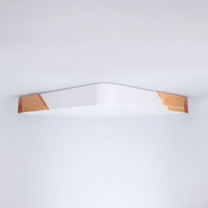 Brilagi - Plafonnier LED dimmable PILANA LED/48W/230V 3000-6500K chêne/blanc 42x42 cm + télécommande