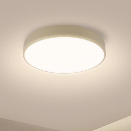 Brilagi - Plafonnier LED dimmable POOL LED/36W/230V 3000-6000K diamètre 30 cm beige + télécommande