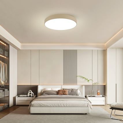 Brilagi - plafonnier LED dimmable POOL SMART LED/100W/230V 3000-6000K 80 cm beige Wi-Fi Tuya + télécommande