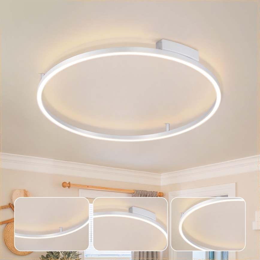 Brilagi - Plafonnier LED dimmable PORTOFINO LED/60W/230V 3000-6000K Ø 80 cm argenté + télécommande