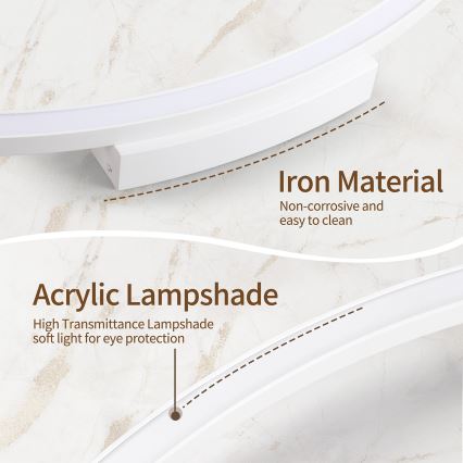 Brilagi - Plafonnier LED dimmable PORTOFINO LED/60W/230V 3000–6000K Ø 80 cm blanc + télécommande