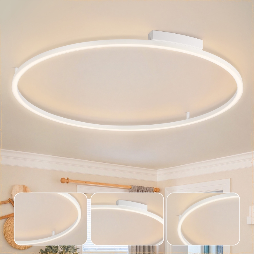 Brilagi - Plafonnier LED dimmable PORTOFINO LED/85W/230V 3000-6000K Ø 120 cm blanc + télécommande