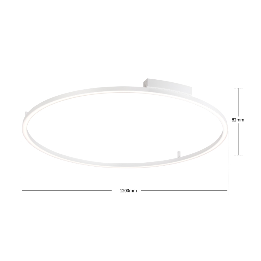 Brilagi - Plafonnier LED dimmable PORTOFINO LED/85W/230V 3000-6000K Ø 120 cm blanc + télécommande