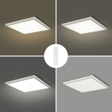 Brilagi - Plafonnier LED dimmable pour salle de bains FRAME SMART LED/50W/230V 60x60 cm 3000-6000K IP44 argent + télécommande