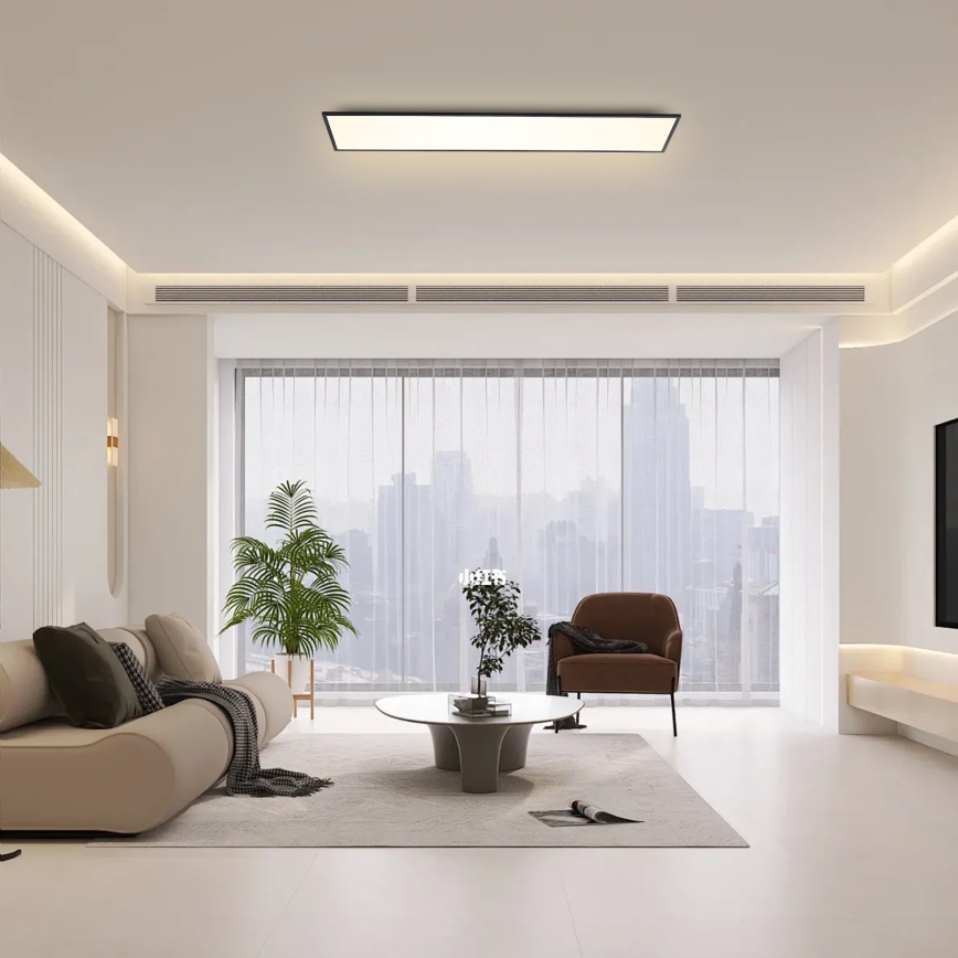 Brilagi - Plafonnier LED dimmable SLIMFRAME LED/58W/230V 120x30 cm 3000-6000K noir + télécommande
