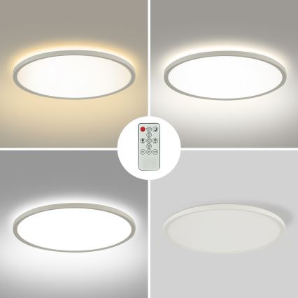 Brilagi - Plafonnier LED dimmable ULTRA SLIM LED/24W/230V 2700-6500K Ø 42 cm blanc + télécommande
