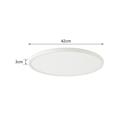 Brilagi - Plafonnier LED dimmable ULTRA SLIM LED/24W/230V 2700-6500K Ø 42 cm blanc + télécommande