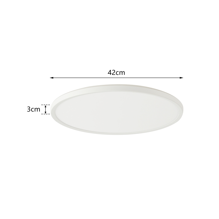 Brilagi - Plafonnier LED dimmable ULTRA SLIM LED/24W/230V 2700-6500K Ø 42 cm blanc + télécommande