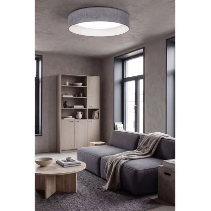 Brilagi - Plafonnier LED dimmable VELVET SMARTIX LED/24W/230V 3000-6000K Ø 45 cm gris Wi-Fi Tuya Beacon + télécommande
