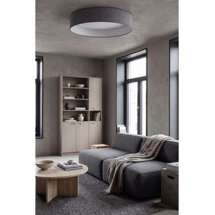 Brilagi - Plafonnier LED dimmable VELVET SMARTIX LED/24W/230V 3000-6000K Ø 45 cm gris Wi-Fi Tuya Beacon + télécommande