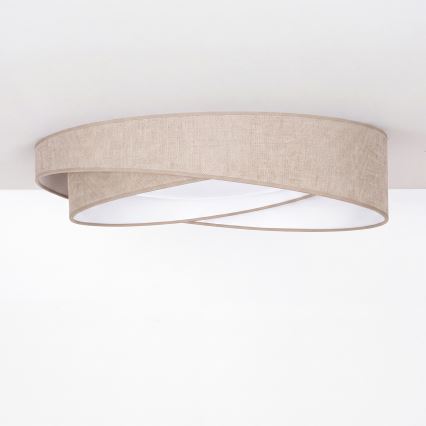 BRILAGI - Plafonnier LED dimmable VELVET TWIST LED/36W/230V 3000-6000K Ø 65 cm Wi-Fi Tuya Beacon beige + télécommande
