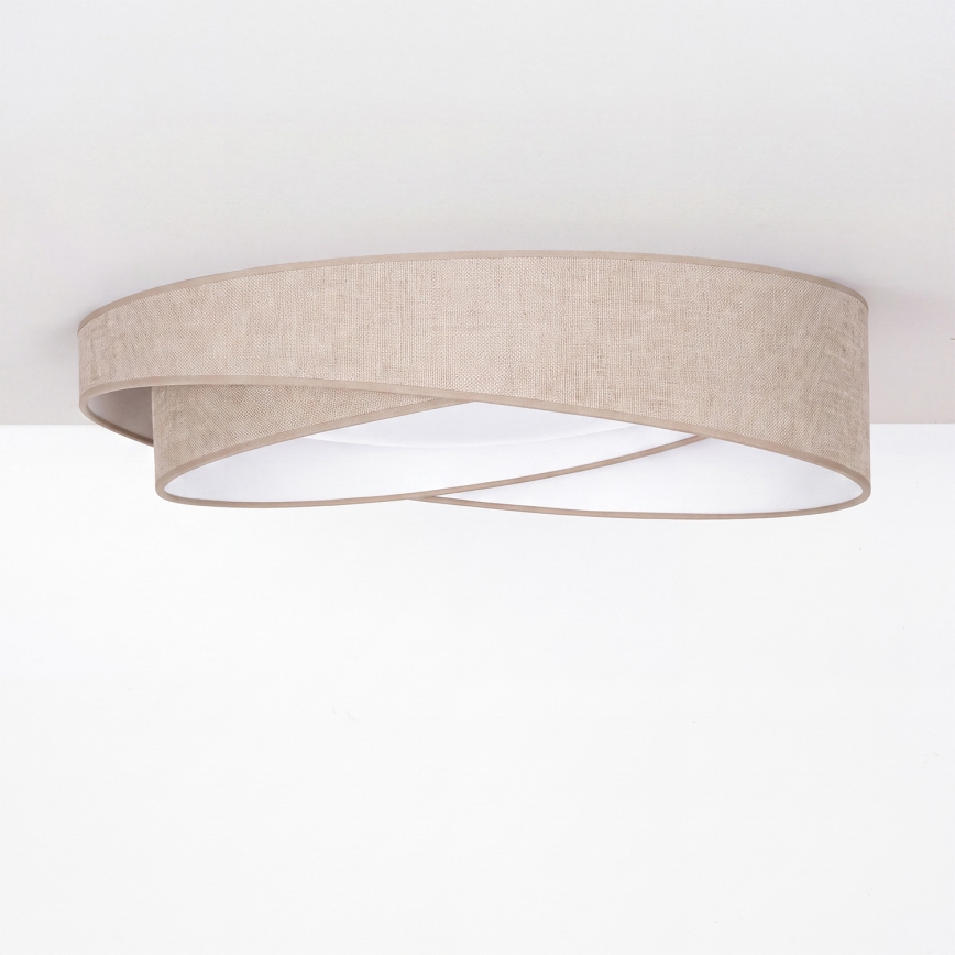 BRILAGI - Plafonnier LED dimmable VELVET TWIST LED/36W/230V 3000-6000K Ø 65 cm Wi-Fi Tuya Beacon beige + télécommande