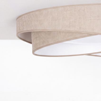 BRILAGI - Plafonnier LED dimmable VELVET TWIST LED/36W/230V 3000-6000K Ø 65 cm Wi-Fi Tuya Beacon beige + télécommande