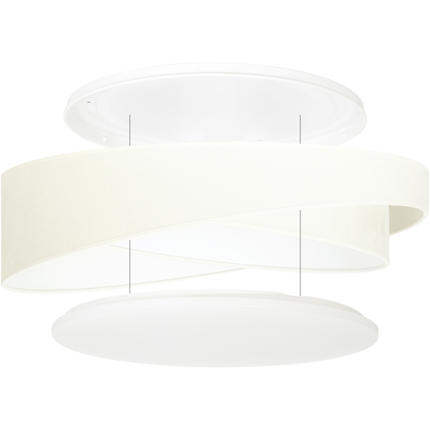 BRILAGI - Plafonnier LED dimmable VELVET TWIST LED/36W/230V 3000-6000K Ø 65 cm Wi-Fi Tuya Beacon beige + télécommande