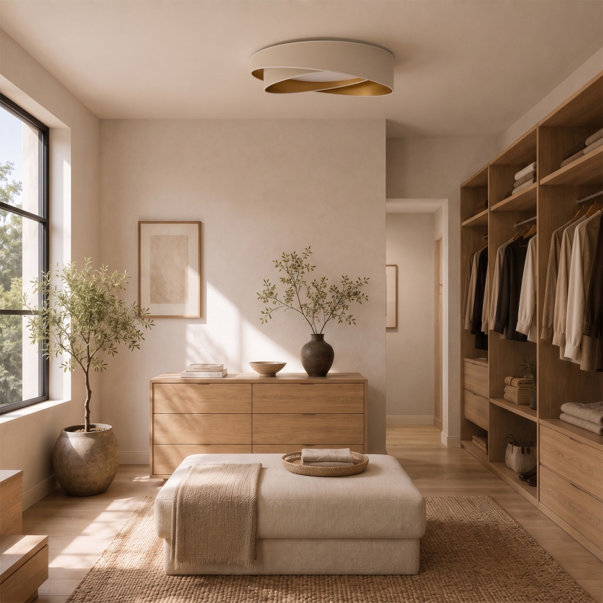 BRILAGI - Plafonnier LED dimmable VELVET TWIST LED/36W/230V 3000-6000K Ø 65 cm Wi-Fi Tuya Beacon blanc/or + télécommande