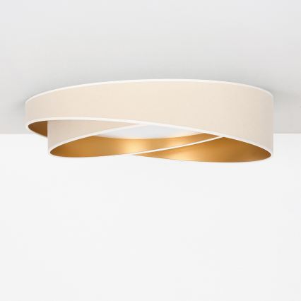 BRILAGI - Plafonnier LED dimmable VELVET TWIST LED/36W/230V 3000-6000K Ø 65 cm Wi-Fi Tuya Beacon blanc/or + télécommande
