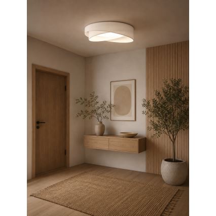 BRILAGI - Plafonnier LED dimmable VELVET TWIST LED/36W/230V 3000-6000K Ø 65 cm Wi-Fi Tuya Beacon blanc + télécommande