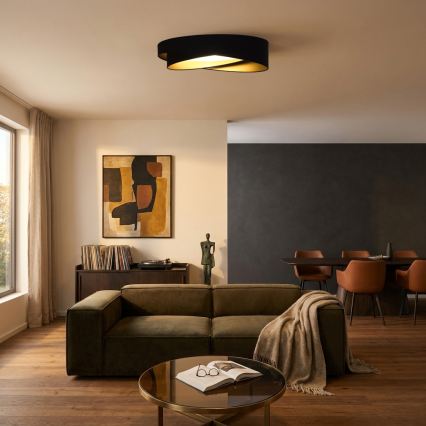 BRILAGI - Plafonnier LED dimmable VELVET TWIST LED/36W/230V 3000-6000K Ø 65 cm Wi-Fi Tuya Beacon noir/or + télécommande