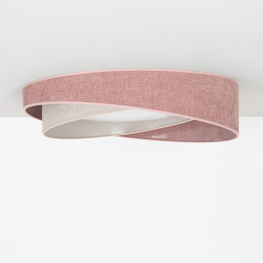 BRILAGI - Plafonnier dimmable VELVET TWIST LED/36W/230V 3000-6000K Ø 65 cm Wi-Fi Tuya Beacon rose/crème + télécommande