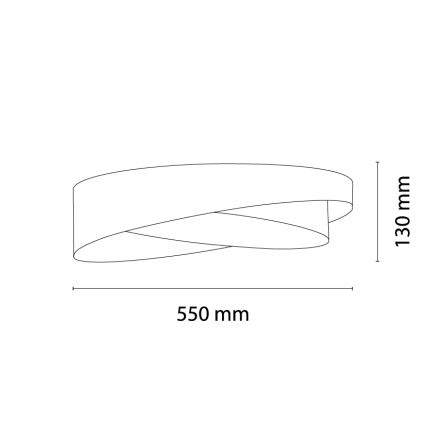 BRILAGI - Plafonnier dimmable VELVET TWIST LED/36W/230V 3000-6000K Ø 65 cm Wi-Fi Tuya Beacon rose/crème + télécommande