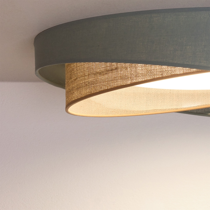 BRILAGI - LED Plafonnier dimmable VELVET TWIST LED/36W/230V 3000-6000K Ø 65 cm Wi-Fi Tuya Beacon vert/beige + télécommande