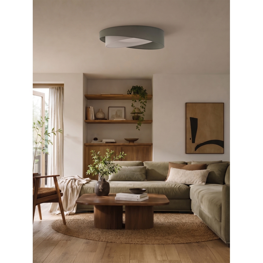 BRILAGI - Plafonnier LED dimmable VELVET TWIST LED/36W/230V 3000-6000K Ø 65 cm Wi-Fi Tuya Beacon vert/blanc + télécommande