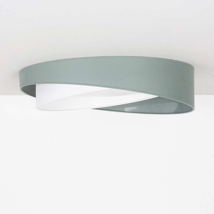 BRILAGI - Plafonnier LED dimmable VELVET TWIST LED/36W/230V 3000-6000K Ø 65 cm Wi-Fi Tuya Beacon vert/blanc + télécommande