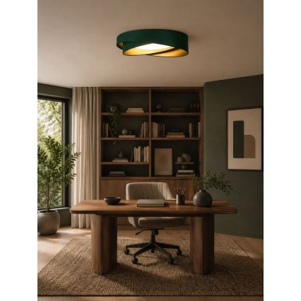 BRILAGI - Plafonnier LED dimmable VELVET TWIST LED/36W/230V 3000-6000K Ø 65 cm Wi-Fi Tuya Beacon vert/or + télécommande