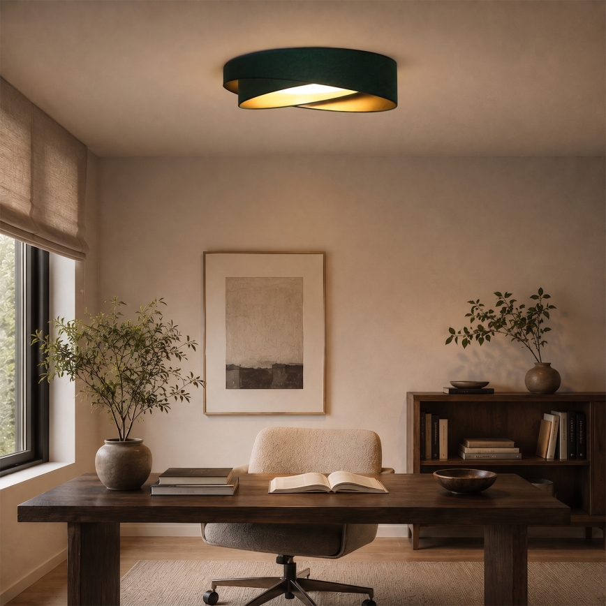 BRILAGI - Plafonnier LED dimmable VELVET TWIST LED/36W/230V 3000-6000K Ø 65 cm Wi-Fi Tuya Beacon vert/or + télécommande