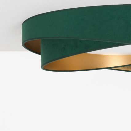 BRILAGI - Plafonnier LED dimmable VELVET TWIST LED/36W/230V 3000-6000K Ø 65 cm Wi-Fi Tuya Beacon vert/or + télécommande