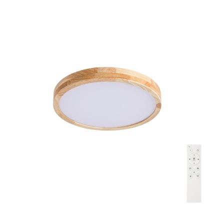 Brilagi - Plafonnier LED dimmable WOODLINE LED/48W/230V 3000-6000K chêne Ø 40 cm + télécommande