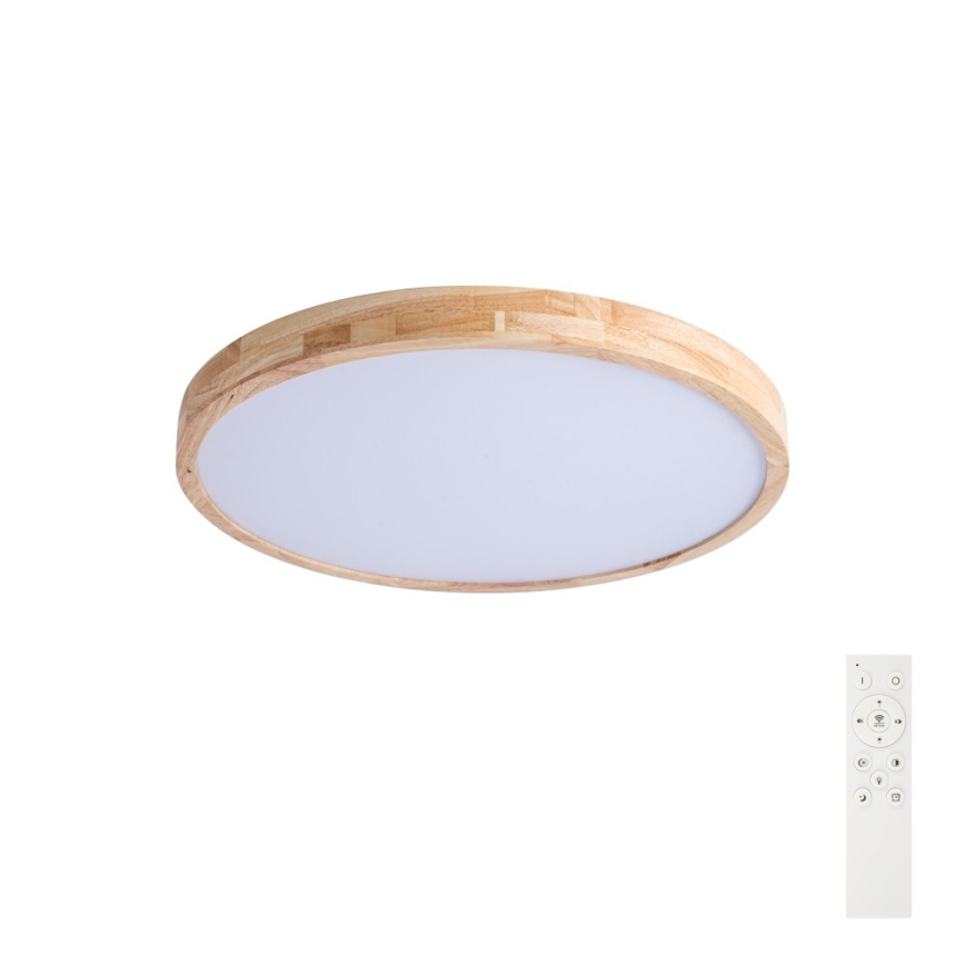 Brilagi - Plafonnier LED dimmable WOODLINE LED/72W/230V 3000–6000 K chêne, Ø 60 cm + télécommande