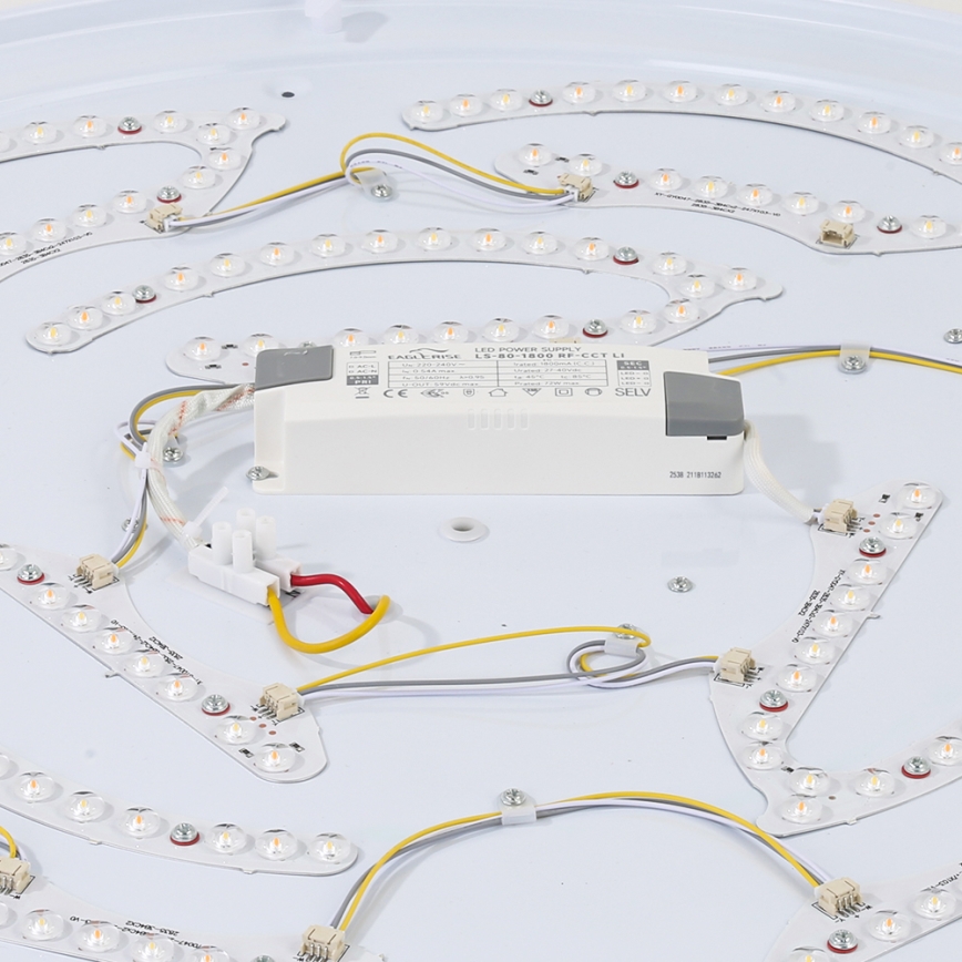 Brilagi - Plafonnier LED dimmable WOODROUND LED/70W/230V 3000-6000K Ø 80 cm bois IRC 90 + télécommande