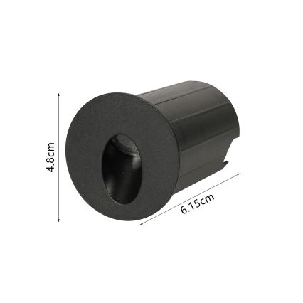 Brilagi - Luminaire LED encastré pour l'extérieur STAIRDOT LED/2W/230V, noir, IP65, rond