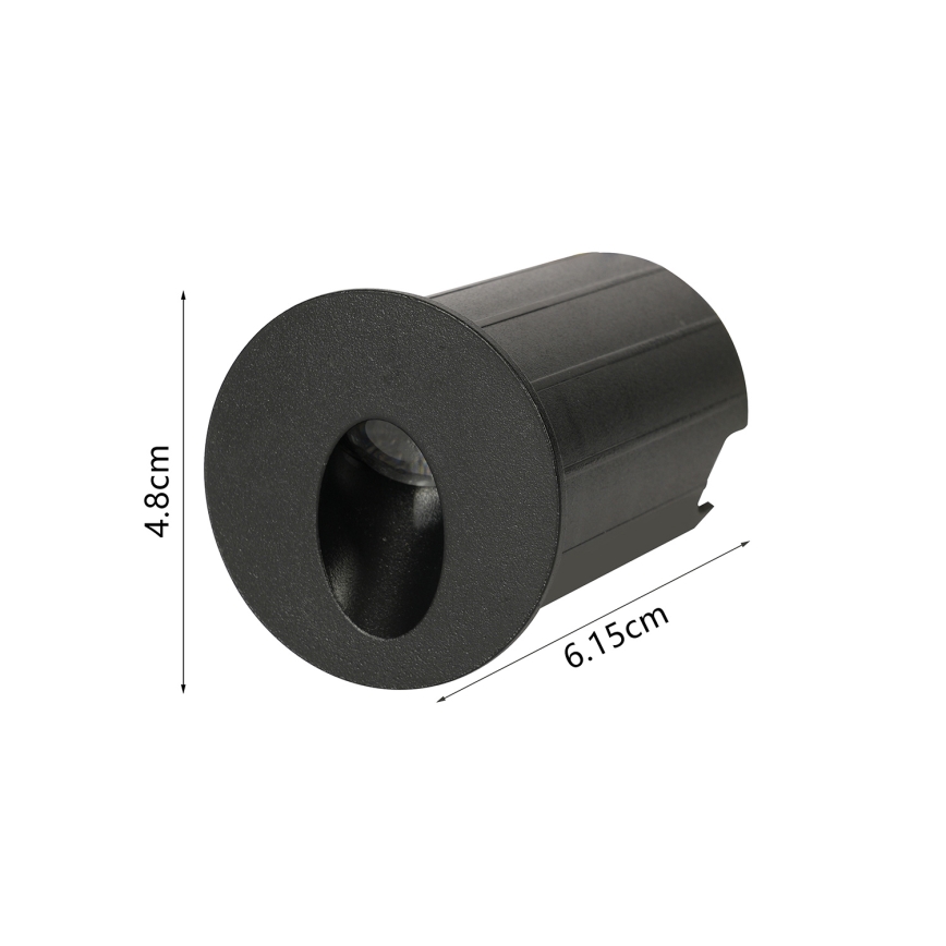 Brilagi - Luminaire LED encastré pour l'extérieur STAIRDOT LED/2W/230V, noir, IP65, rond
