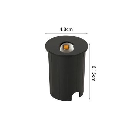 Brilagi - Luminaire LED encastré pour l'extérieur STAIRDOT LED/2W/230V, noir, IP65, rond