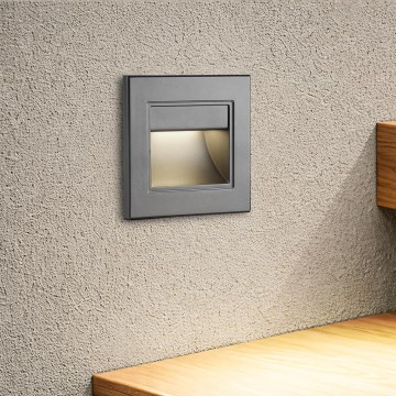 Brilagi - Luminaire LED pour escalier STEP LIGHT 1,5 W / 230 V IP44 anthracite