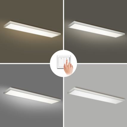 Brilagi - Plafonnier LED pour salle de bains FRAME LED/50W/230V 3000/4000/6000K 120x30 cm IP44 argenté