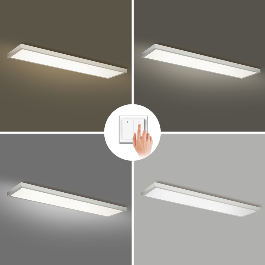 Brilagi - Plafonnier LED pour salle de bains FRAME LED/50W/230V 3000/4000/6000K 120x30 cm IP44 argenté