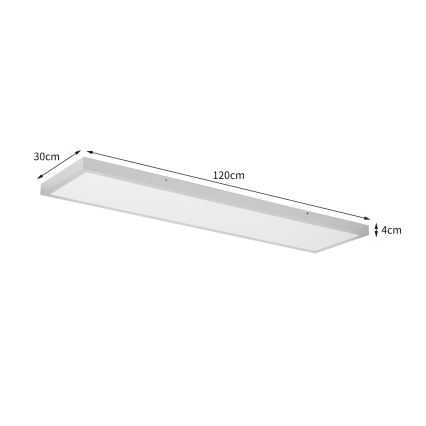 Brilagi - Plafonnier LED pour salle de bains FRAME LED/50W/230V 3000/4000/6000K 120x30 cm IP44 argenté