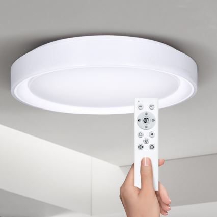 Brilagi - Plafonnier à intensité variable RGB FLOCO LED/30W/230V 3000-6500K Wi-Fi Tuya + LED/6W + télécommande