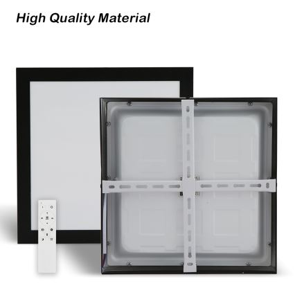 Brilagi - Plafonnier salle de bain à intensité variable FRAME SMART LED/24W/230V 30x30 cm 3000-6000K IP44 noir + télécommande