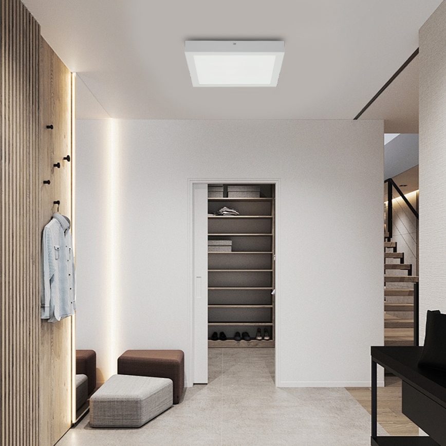 Brilagi - Plafonnier salle de bain FRAME LED/24W/230V 30x30 cm 3000/4000/6000K IP44 blanc