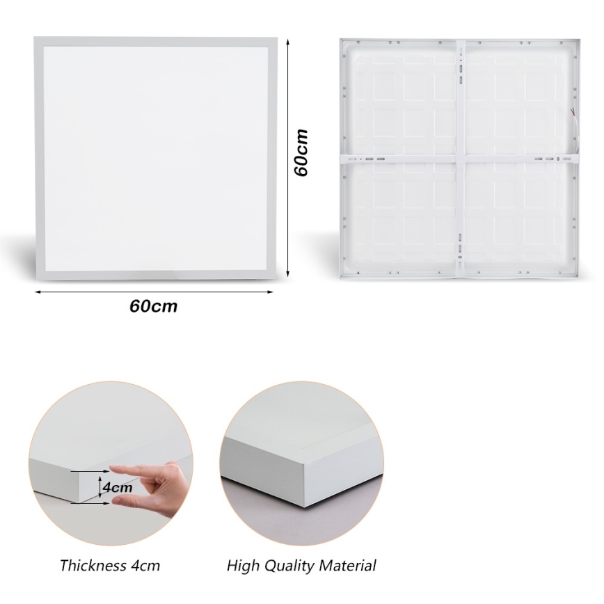 Brilagi - Plafonnier salle de bain FRAME LED/50W/230V 60x60 cm 3000/4000/6000K IP44 blanc