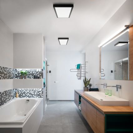 Brilagi - Plafonnier salle de bain FRAME LED/50W/230V 30x120 cm 3000/4000/6000K IP44 noir