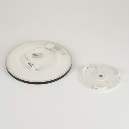 Brilagi - Plafonnier salle de bain ULTRA SLIM LED/12W/230V d. 22,5 cm noir IP54